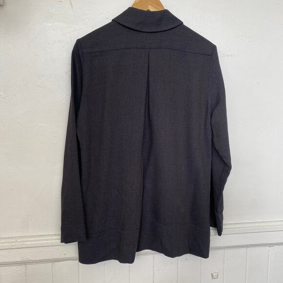 Vintage Long Sleeve Lat Naylor Think Tank Herringbone Button Up Gray - Picture 8 of 9